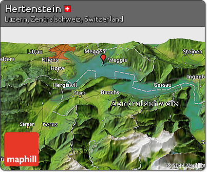 Satellite 3D Map of Hertenstein