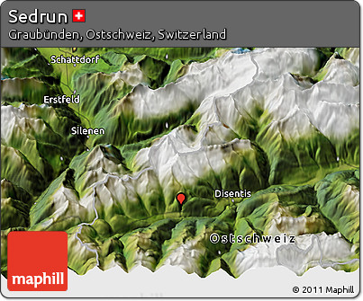 Satellite 3D Map of Sedrun
