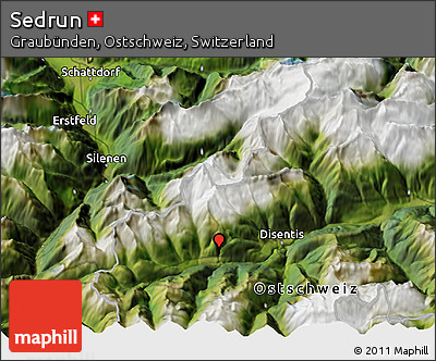 Satellite 3D Map of Sedrun