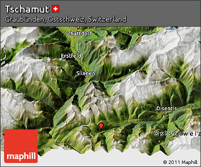Satellite 3D Map of Tschamut