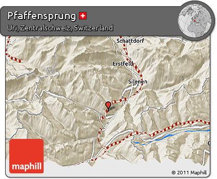 Shaded Relief 3D Map of Pfaffensprung