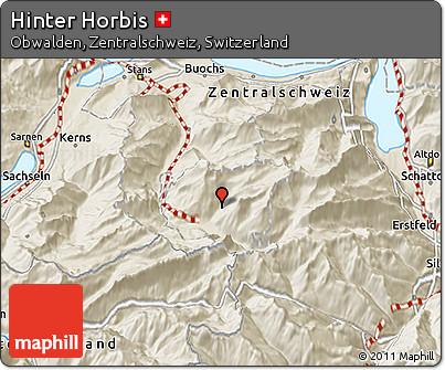 Shaded Relief 3D Map of Hinter Horbis