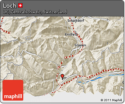 Shaded Relief 3D Map of Loch