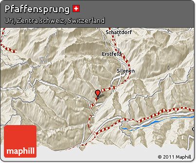 Shaded Relief 3D Map of Pfaffensprung