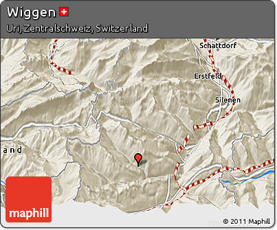 Shaded Relief 3D Map of Wiggen