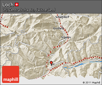 Shaded Relief 3D Map of Loch