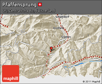 Shaded Relief 3D Map of Pfaffensprung