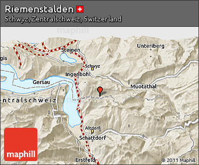 Shaded Relief 3D Map of Riemenstalden