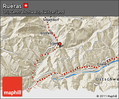 Shaded Relief 3D Map of Ruèras