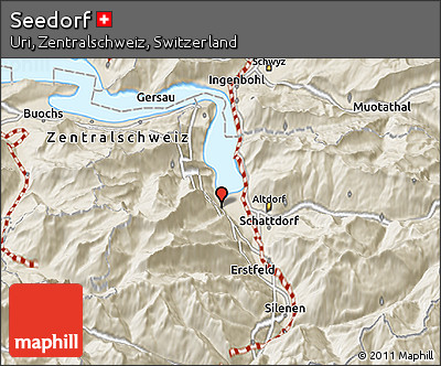 Shaded Relief 3D Map of Seedorf