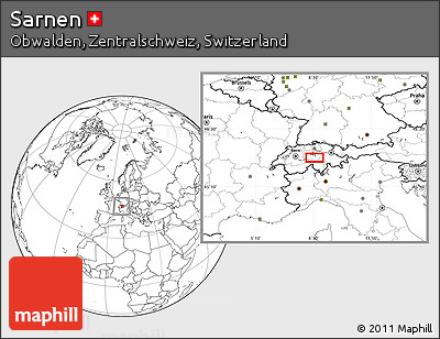 Blank Location Map of Sarnen