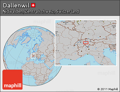 Gray Location Map of Dallenwil
