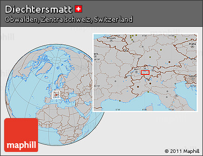 Gray Location Map of Diechtersmatt