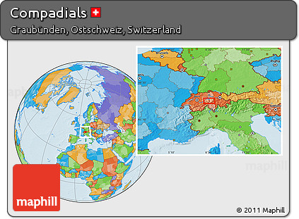 Political Location Map of Compadials