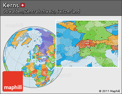 Political Location Map of Kerns