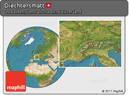 Satellite Location Map of Diechtersmatt