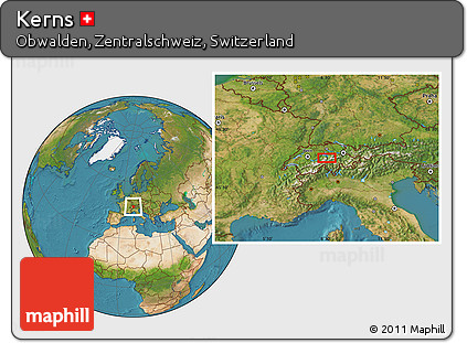 Satellite Location Map of Kerns