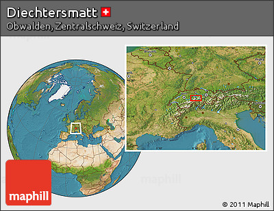 Satellite Location Map of Diechtersmatt