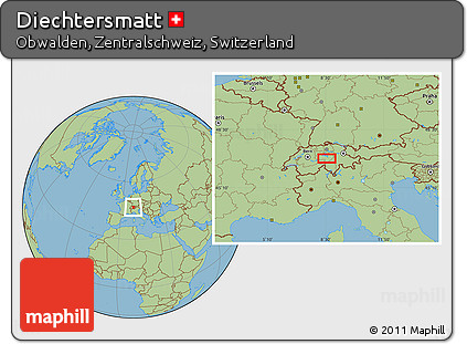 Savanna Style Location Map of Diechtersmatt