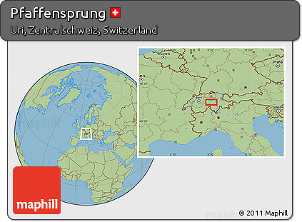Savanna Style Location Map of Pfaffensprung