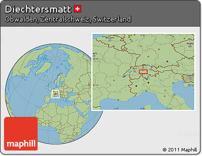 Savanna Style Location Map of Diechtersmatt