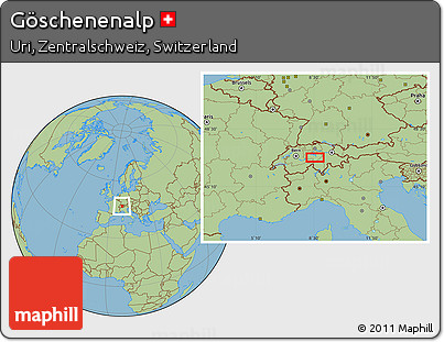 Savanna Style Location Map of Göschenenalp