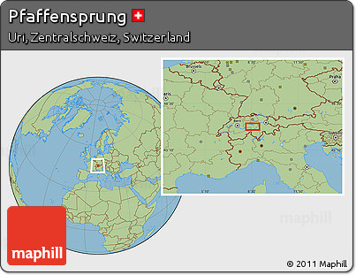 Savanna Style Location Map of Pfaffensprung