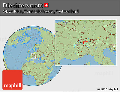 Savanna Style Location Map of Diechtersmatt