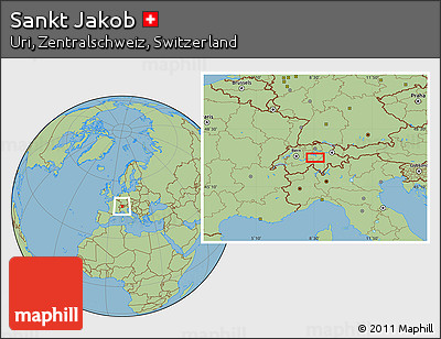 Savanna Style Location Map of Sankt Jakob