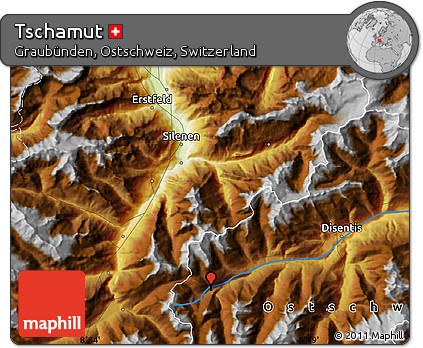 Physical Map of Tschamut