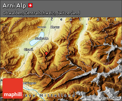 Physical Map of Arni Alp