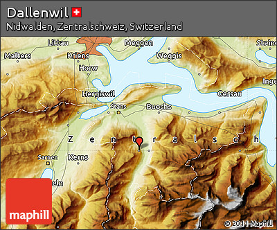 Physical Map of Dallenwil