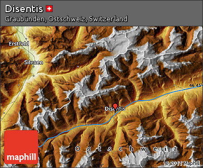 Physical Map of Disentis
