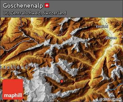 Physical Map of Göschenenalp
