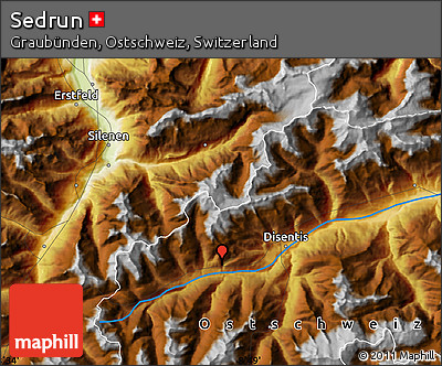 Physical Map of Sedrun
