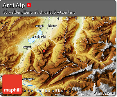 Physical Map of Arni Alp