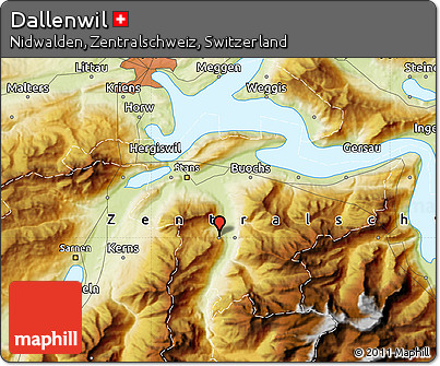Physical Map of Dallenwil