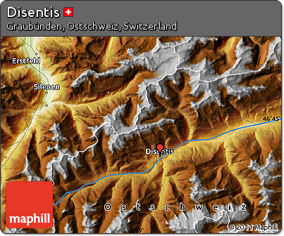 Physical Map of Disentis
