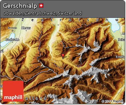 Physical Map of Gerschnialp