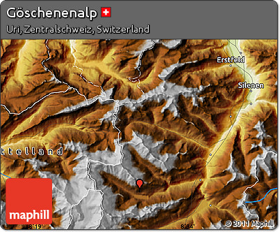 Physical Map of Göschenenalp