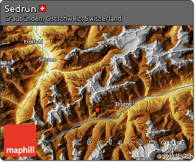 Physical Map of Sedrun