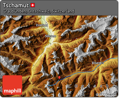 Physical Map of Tschamut