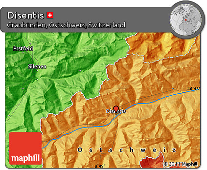 Political Map of Disentis