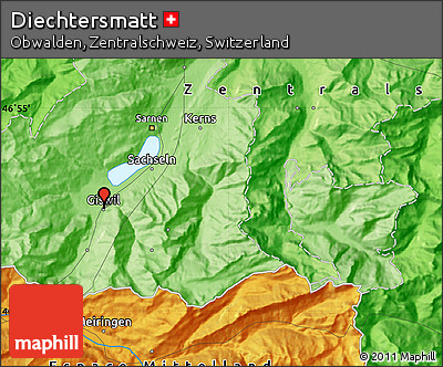 Political Map of Diechtersmatt