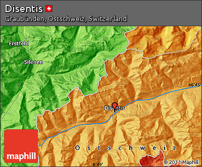 Political Map of Disentis