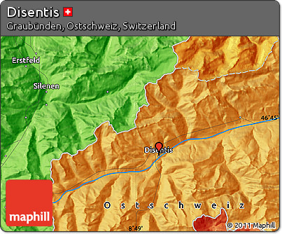 Political Map of Disentis