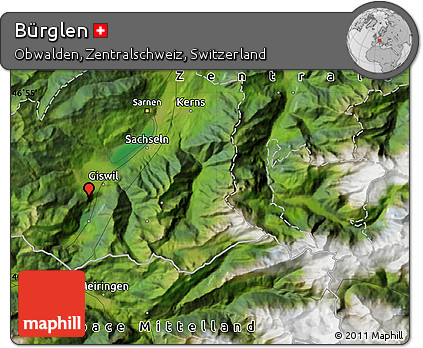 Satellite Map of Bürglen