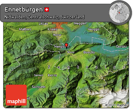 Satellite Map of Ennetbürgen