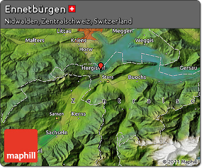 Satellite Map of Ennetbürgen