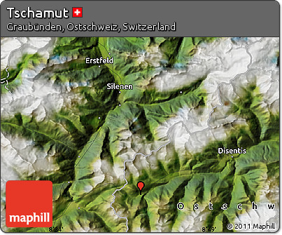 Satellite Map of Tschamut